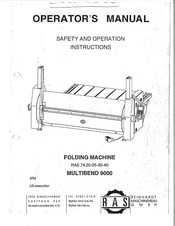 RAS MULTIBEND 9000 Operator's Manual