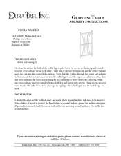 Dura Trel GRAPEVINE TRELLIS Assembly Instructions