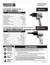Matco Tools MT1712 Operating Instructions, Warning Information, Parts Breakdown