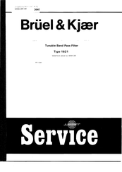 BRUEL & KJAER 1621 Service Manual