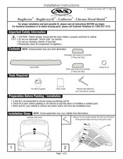 Auto Ventshade Bugflector Installation Instructions Manual