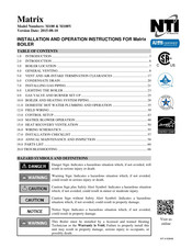 NTI Matrix Installation And Operation Instructions Manual