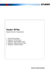 Studer D19m Service Instructions Manual