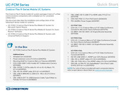 Crestron UC-FCM-Z Quick Start Manual