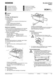 Siemens OCI611.05 Installation Instructions Manual