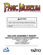 Ice TAITO PANIC MUSEUM DELUXE Assembly Manual