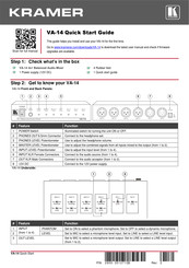 Kramer VA-14 Quick Start Manual