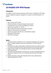 GeoVision GV-RU9003 Manual