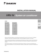 Daikin VRV IV REYQ408TAYD Series Installation Manual