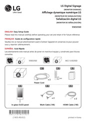LG 55EG5SD-C Easy Setup Manual