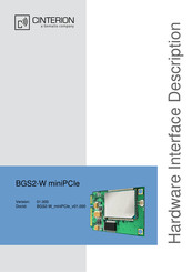 Gemalto Cinterion BGS2-W miniPCIe Hardware Interface Description