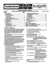 ADEMCO 4150 C-COM Installation Instructions Manual