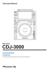 Pioneer Dj Cdj 3000 Manuals Manualslib