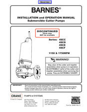 Barnes 4SCE 12.9HP Installation And Operation Manual
