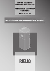 Riello RESIDENCE COLONNA CONDENS KV/130 30 ISC Installation And Maintenance Manual