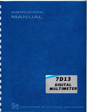 Tektronix 7D13 Instruction Manual