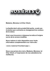 Rosieres PLV6S User Instructions