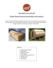 Dundalk LeisureCraft Cedar Barrel Assembly Instructions Manual