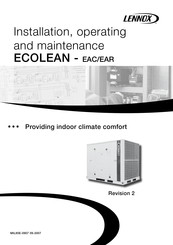 Lennox ECOLEAN EAR Series Installation, Operating And Maintenance