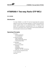 Holtek AN0305E Manual