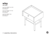 Target Wiley Side Table TGZLTBKDWH Assembly Instructions Manual