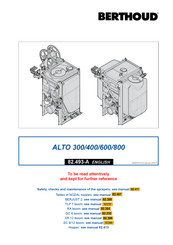 Berthoud ALTO 400 Manual