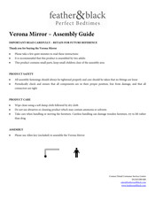 Feather&Black Verona Assembly Manual