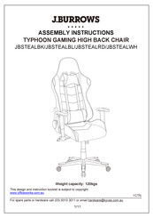 J.Burrows TYPHOON JBSTEALBL Assembly Instructions Manual