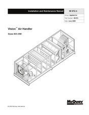 McQuay Vision CA Series Installation And Maintenance Manual
