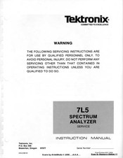 Tektronix 7L5 Instruction Manual