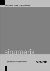 Siemens SINUMERIK 840D Series Diagnostics Manual