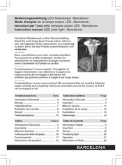Stelux Barcelona Instruction Manual