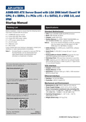 Advantech ASMB-805 Series Startup Manual