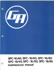 General Automation SPC -16/65 Maintenance Manual