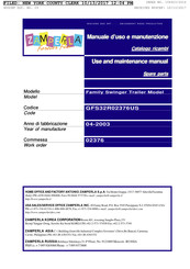 Zamperla Family Swinger Trailer Model Use And Maintenance Manual