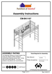 Furniture of America CM-BK1167 Assembly Instructions Manual