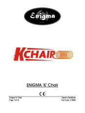 Medicare Technology Enigma K Chair Owner's Handbook Manual