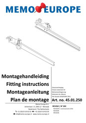 Memo Europe 45.01.250 Fitting Instructions Manual