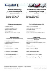 LSD 500 25 012 Installation Instructions Manual