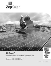 ZEP SOLAR ZS Span Installation Manual