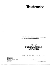 Tektronix 7A16P Instruction Manual