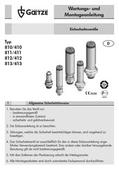 Goetze 813/413 Assembly And Maintenance Instructions