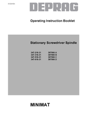 Deprag 347-318-31 Operating Instruction Booklet