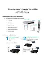Blue Ridge DTA Mini Box Connecting, Activating And Troubleshooting