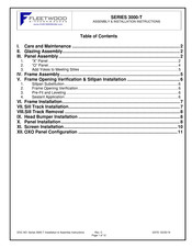 Fleetwood 3000-T Series Assembly/Installation Instructions