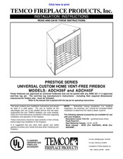 Temco PRESTIGE Series Installation Instructions Manual