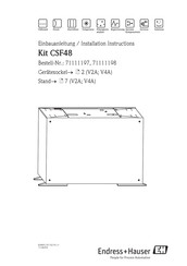 Endress+Hauser 71111198 Installation Instructions Manual
