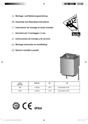 Karibu Bio-Saunaofen 9,0 kW Assembly And Operating Instructions Manual