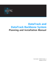 ETC DataTrack Backbone Planning And Installation Manual