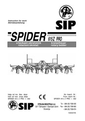 SIP SPIDER 615 Z PRO Instruction For Work